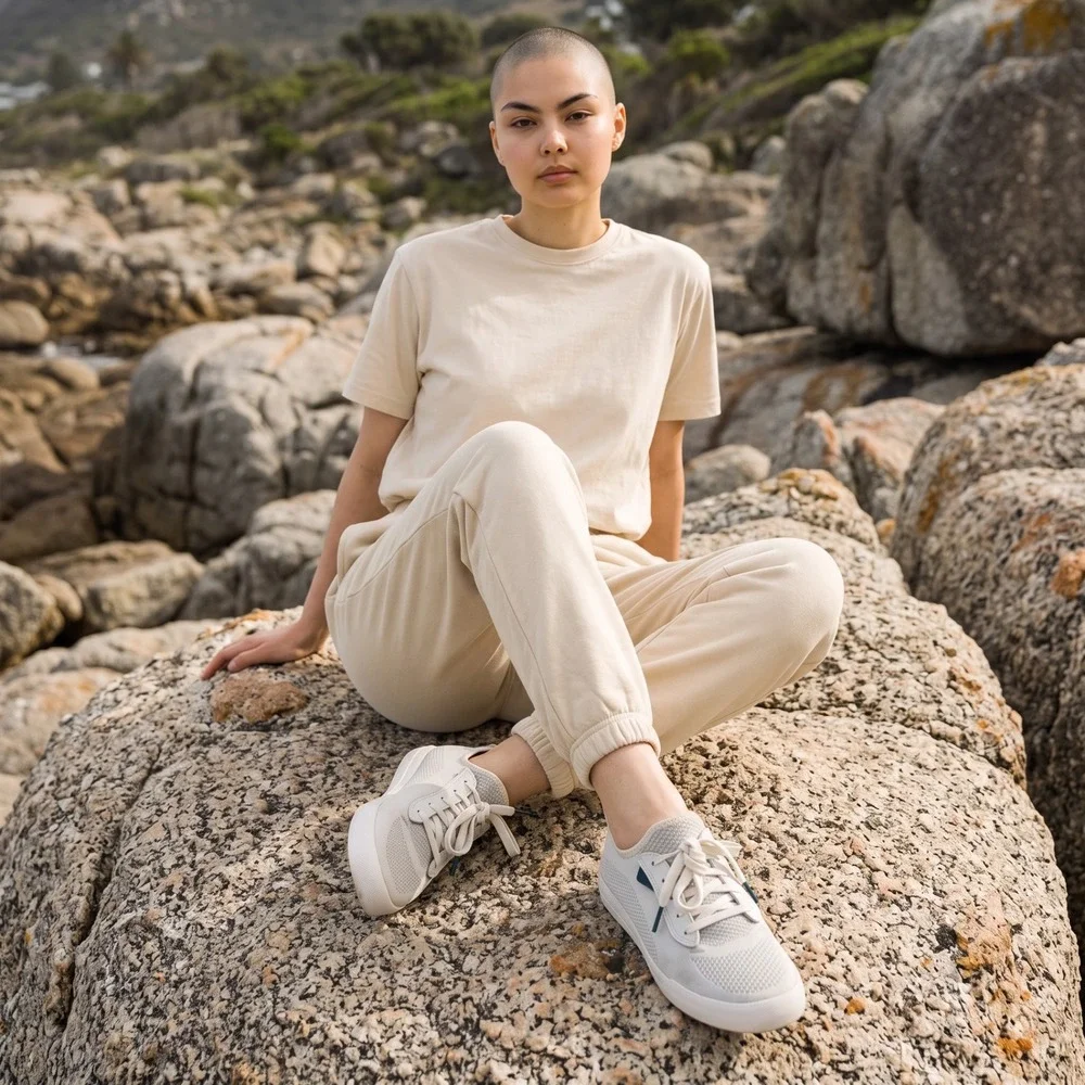 Vessi Weekend Women 6 Marble White Waterproof Knit Low Top Sneakers Dyma-tex